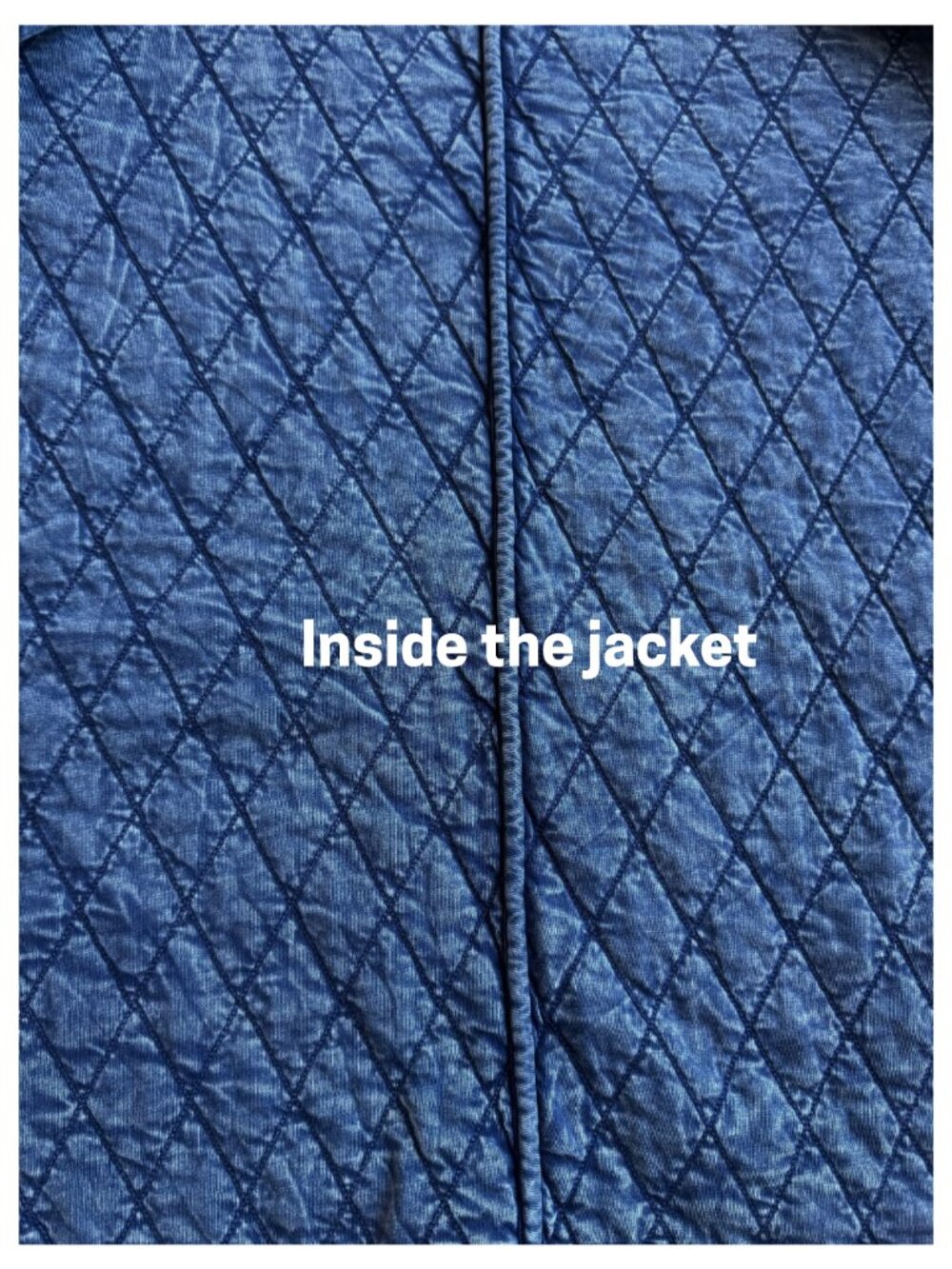 Lucky Brand XL Quilted Denim Jacket Open Front Shawl Collar Coat - Picture 10 of 17